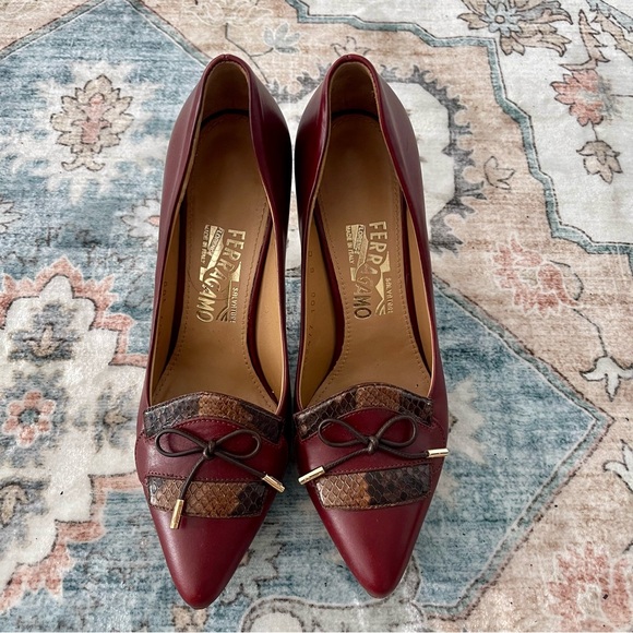 Salvatore Ferragamo Maroon Heels - Picture 3 of 12